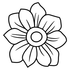 Hand drawn simple flower illustration