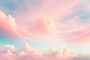 Abstract color pastel background, A soft sky with cloud background in pastel color