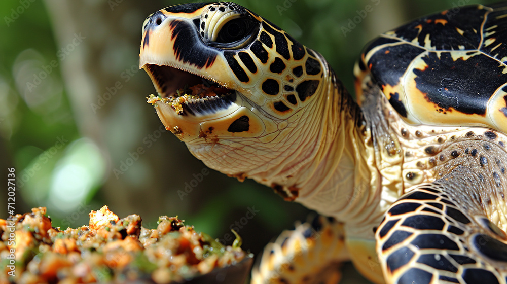 Canvas Prints turtle on a coral