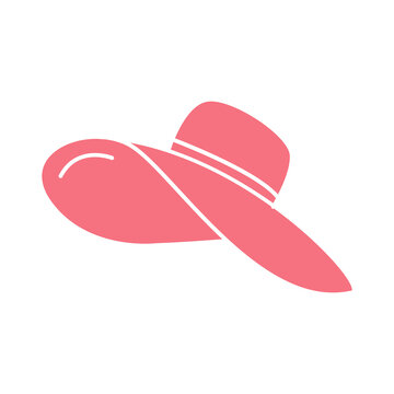 hat beach icon logo vector image