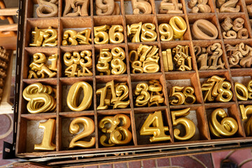 set of numbers to indicate apartment numbers