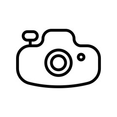 Camera icon vector or logo illustration style