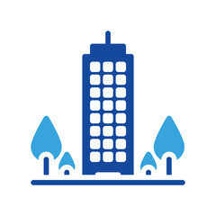 Hotel icon vector or logo illustration style