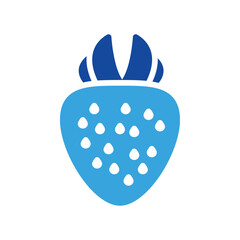 Strawberry icon vector or logo illustration style