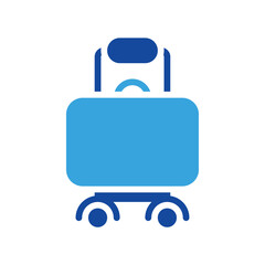 Suitecase icon vector or logo illustration style