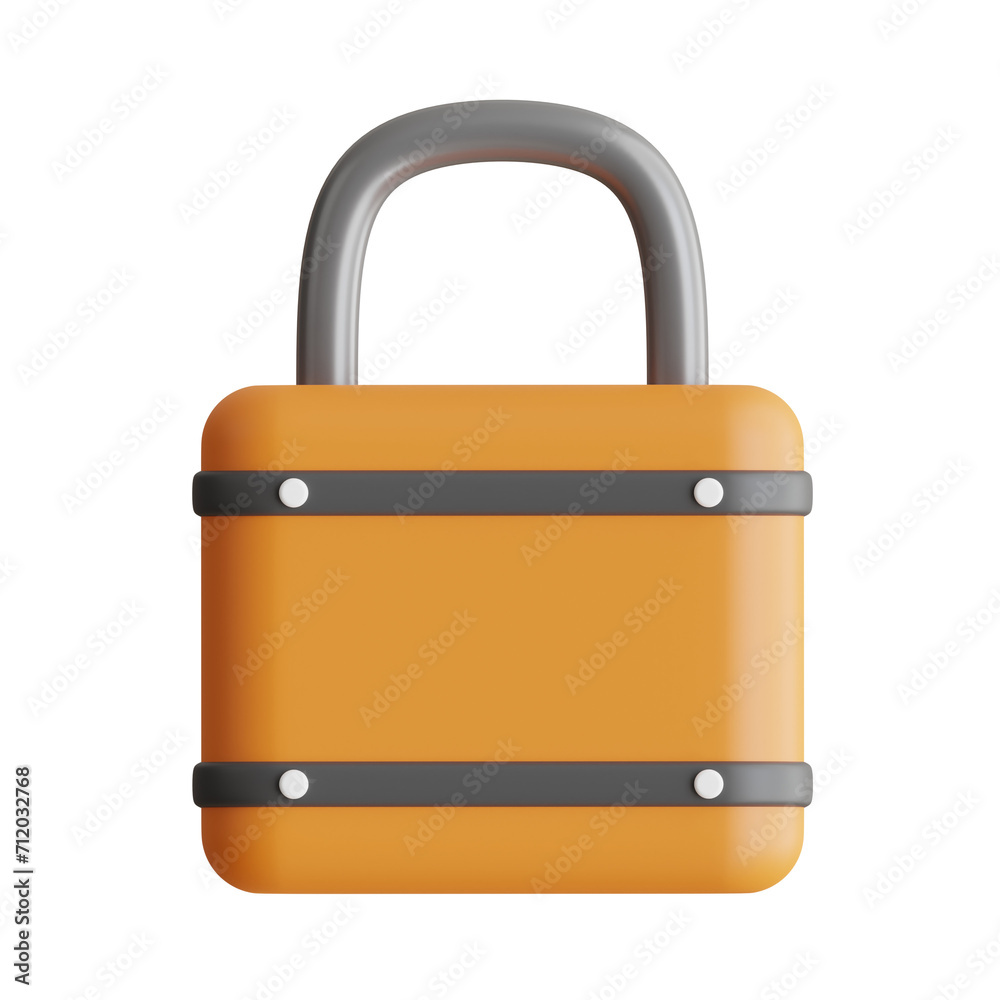 Poster 3d locked model securing your digital assets with confidence. 3d illustration, 3d element, 3d render