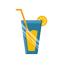orange drink icon vector or logo illustration style