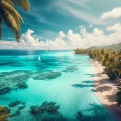 tropical paradise island