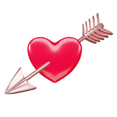 Valentine 3D icon image Ideal for digital greetings, this 3D image conveys affection with elegance and adds a touch of celebration isolated on a transparent background.
