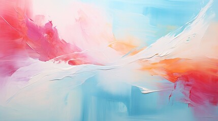 Abstract Background of expressionist painting with vibrant colors using an oil paint medium. The art of colorful brush strokes can be used for banners, wallpapers, covers and others. - obrazy, fototapety, plakaty