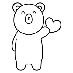 coloring page. coloring animals teddy bear