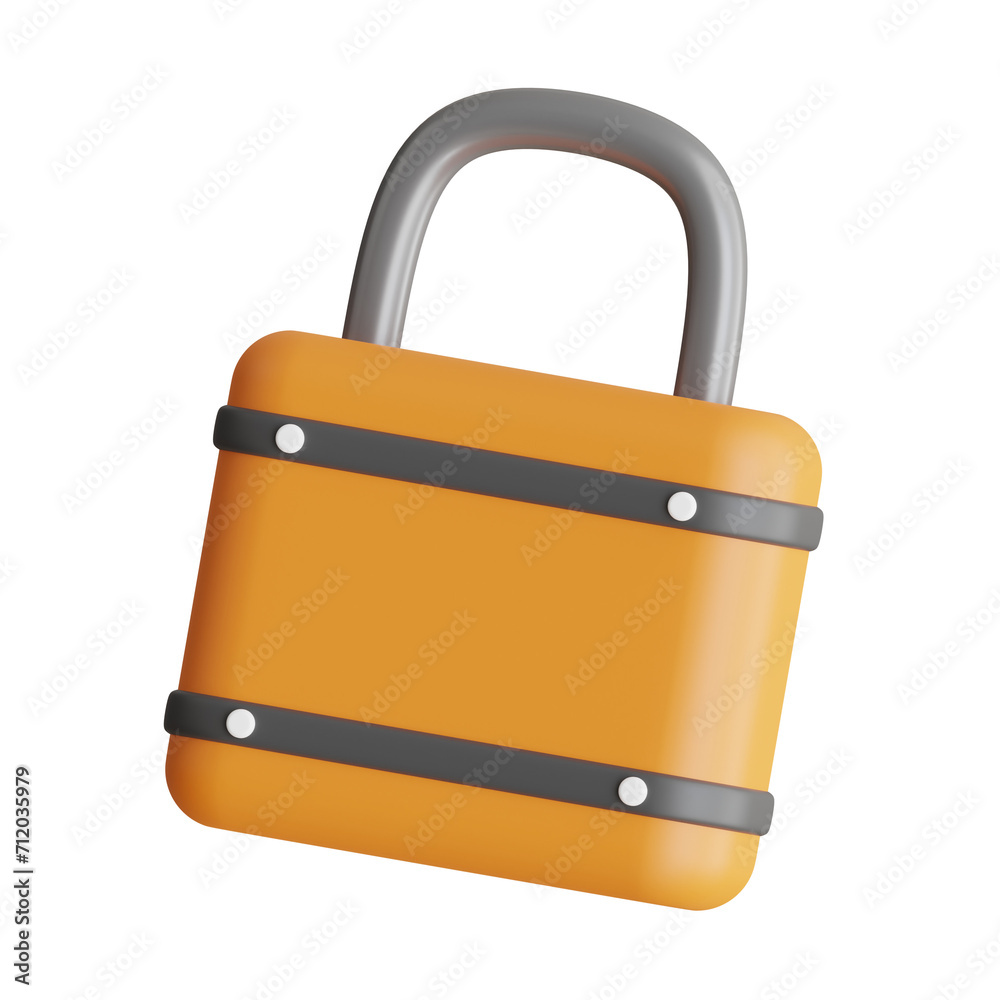 Poster 3d locked model securing your digital assets with confidence. 3d illustration, 3d element, 3d render