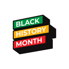 Black History Month vector template. Design for banner, greeting cards or print.