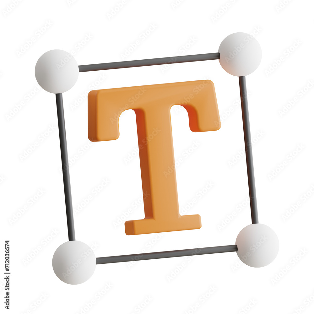 Poster 3d text model transforming words into captivating visuals. 3d illustration, 3d element, 3d rendering