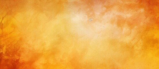 Yellow orange background with texture and distressed vintage grunge and watercolor paint stains in elegant backdrop illustration - obrazy, fototapety, plakaty
