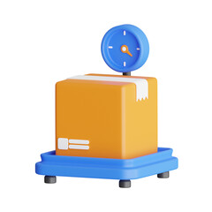 3D Scales Model Weighing in on Savings Opportunities. 3d illustration, 3d element, 3d rendering. 3d visualization isolated on a transparent background