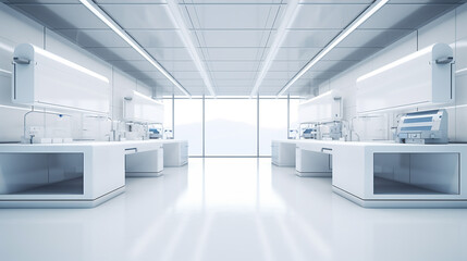 technology scientific modern laboratory or empty white room