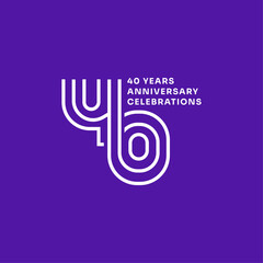 40 years anniversary celebrations logo concept