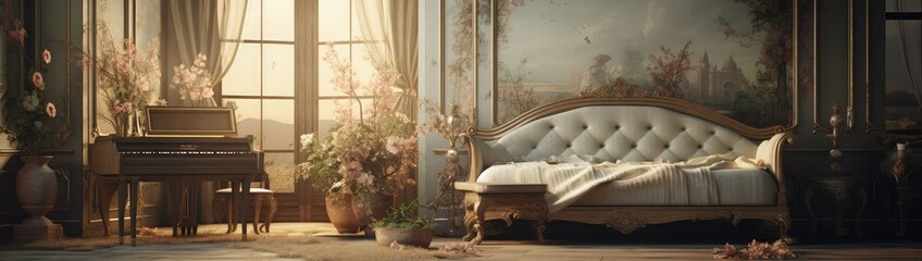Fototapeta na wymiar Interior of beautiful stylish room