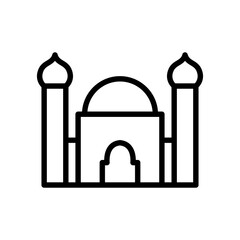 mosque line icon logo vector image