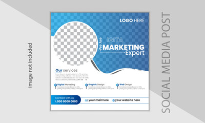 Unique corporate social media post design