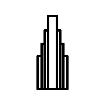 skyscraper line icon logo vector image