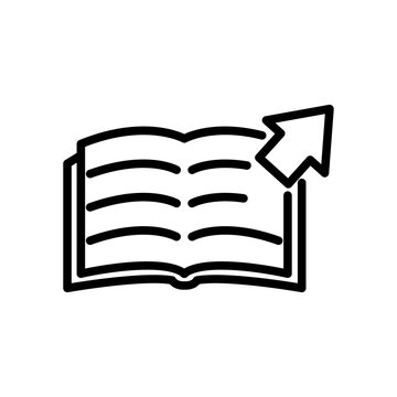 upload book line icon logo vector image
