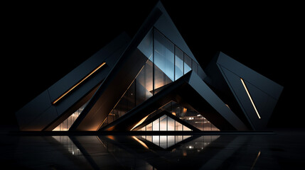 abstract concept architecture dark background