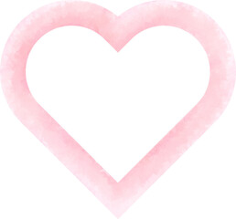 heart watercolor isolatd on transparent or white background 