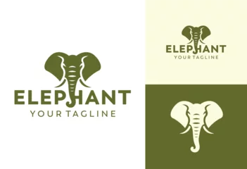 Foto op Canvas elephant logo design vector illustration © Been ink