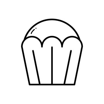cupcake line icon logo vector image