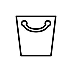 bucket line icon logo vector image