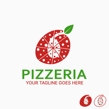 Logo design graphic concept creative premium vector sign unique stock initial letter O font like pizza food leaf. Related to monogram typography