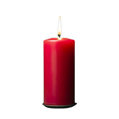 red candle, isolated, NO background