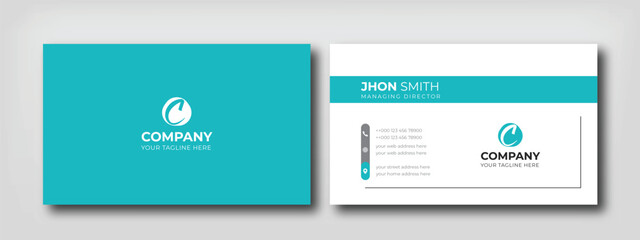 Modern Blue Business Card Design Creative And Clean Professional Corporate Business Card Template For Brand Identity.