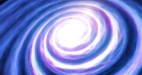 Abstract blue swirling twisted vortex energy magical cosmic galactic bright glowing spinning tunnel made of lines, background