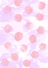 華やかな水彩の水玉2
