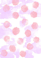 華やかな水彩の水玉