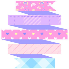 pastel ribbon bookmark banner collection