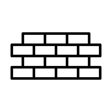 brick wall line icon logo vector image