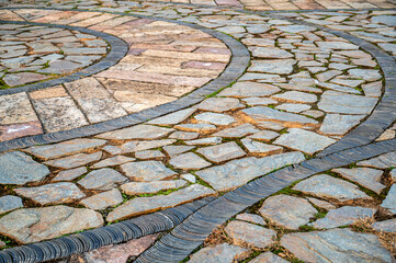 stone pavement in the street