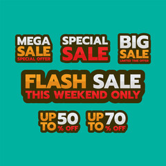 Fototapeta premium Sale discount text label vintage retro classic