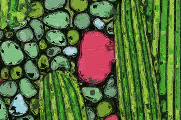 Watercolor and various flowers, cacti, and beautiful bird wedding illustrations