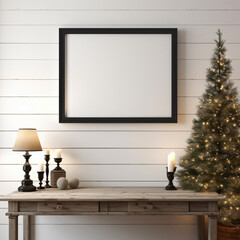 blank frame mockup on dresser, rustic, farmhouse, farmhouse style
