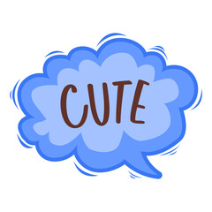 Speech bubble collection colorful. hand draw style