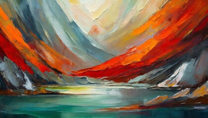 Chromatic Harmony: A Stunning Gallery of Red Oil Paintings"