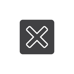 Cancel button vector icon