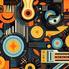 Obraz premium Retro vinyl records background