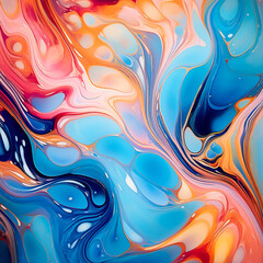 Abstract pattern with a fluid liquid
