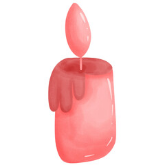 Romantic Glow Candlelight for Valentine's Day  Pink Candle Illuminates a Cozy Romantic Evening.